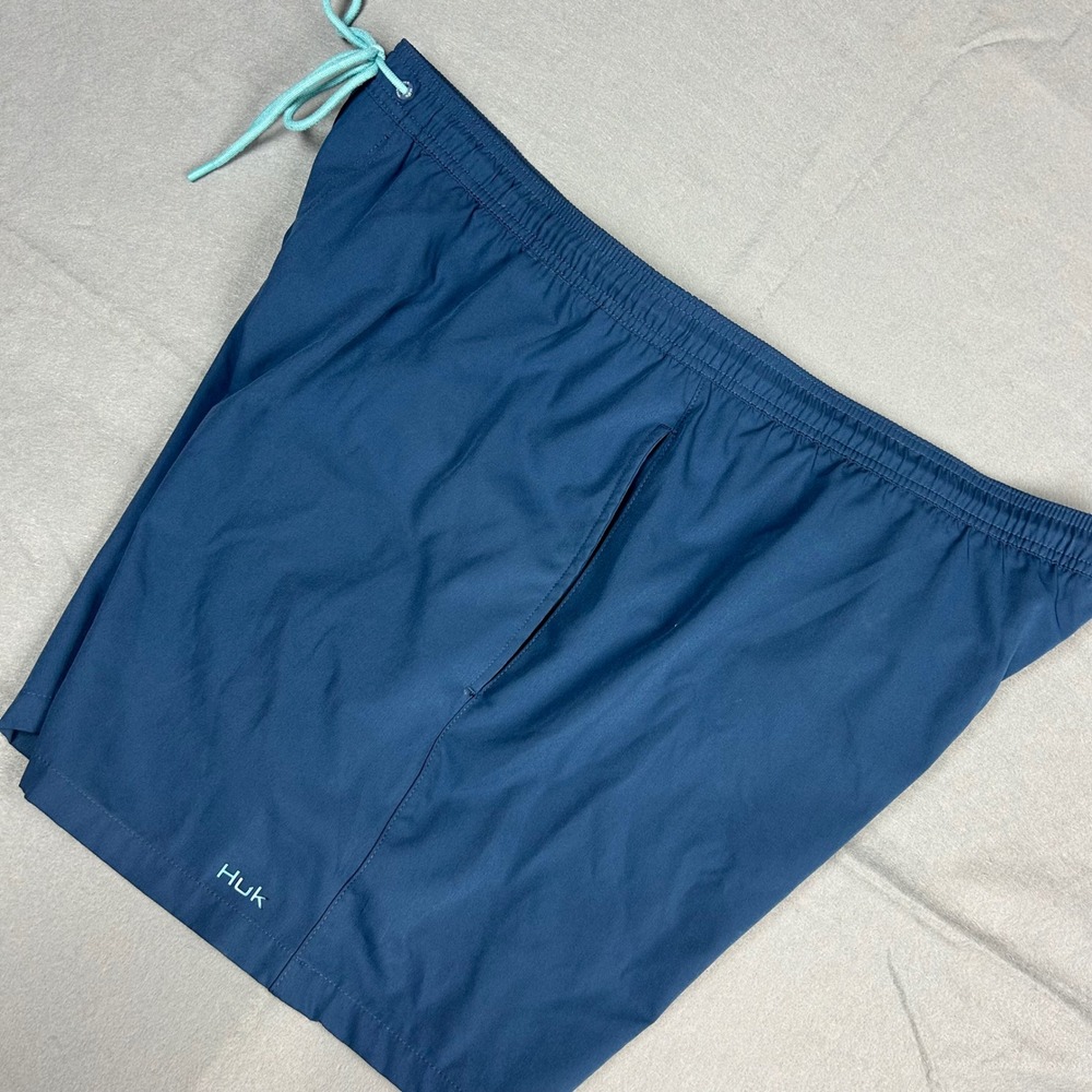Huk Performance Swim Trunks Shorts Mesh Lined Men 3XL Blue